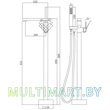 Смеситель A-Five Lily A5-1230 картинка 2